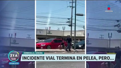 Incidente vial desata pelea, pero termina con un apretón de manos