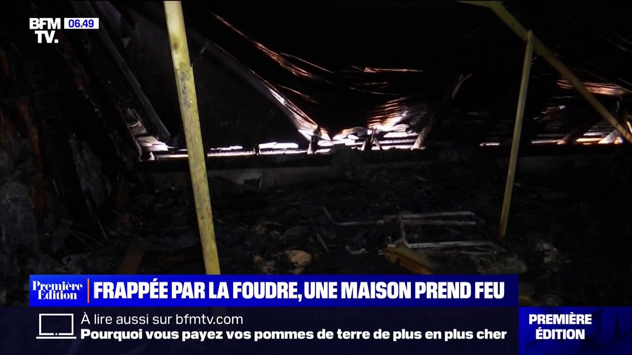 Hautes-Pyrénées: une maison prend feu après avoir été frappée par la foudre