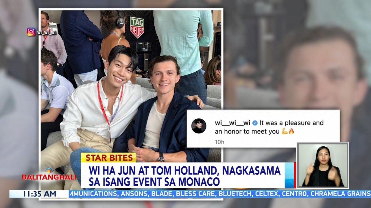 Wi Ha Jun at Tom Holland, nagkasama sa isang event sa Monaco | BT