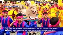 Rayakan HUT Ke-75 Kabupaten Subang, Ratusan Pelajar SD & SMP Ikut Kesenian Sisingaan!