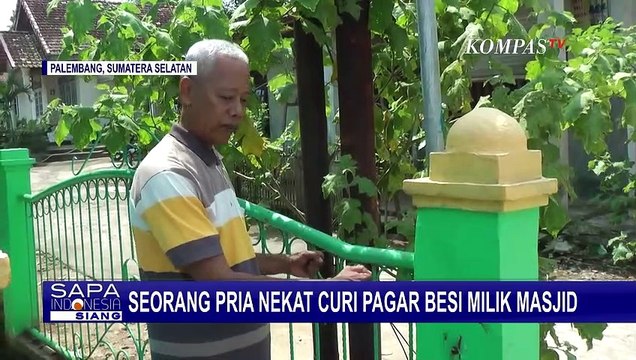 Nekat, Pelaku Pencurian Berani Gondol Pagar Besi Milik Masjid!
