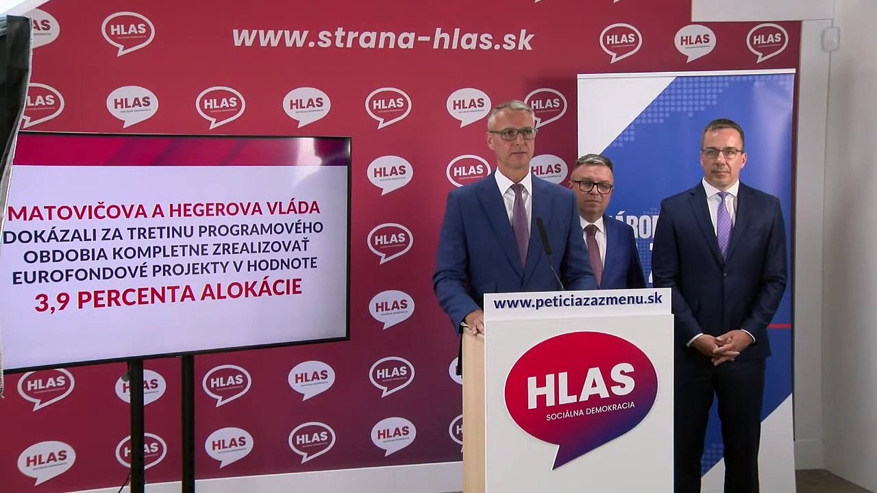 ZÁZNAM: Raši: Za Matoviča a Hegera sa zrealizovali projekty len za 4 percentá eurofondov