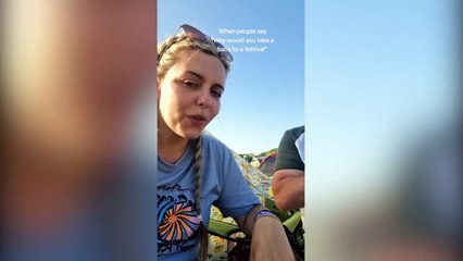 "We took our newborn baby to a festival - people say we're nuts but they loved it"