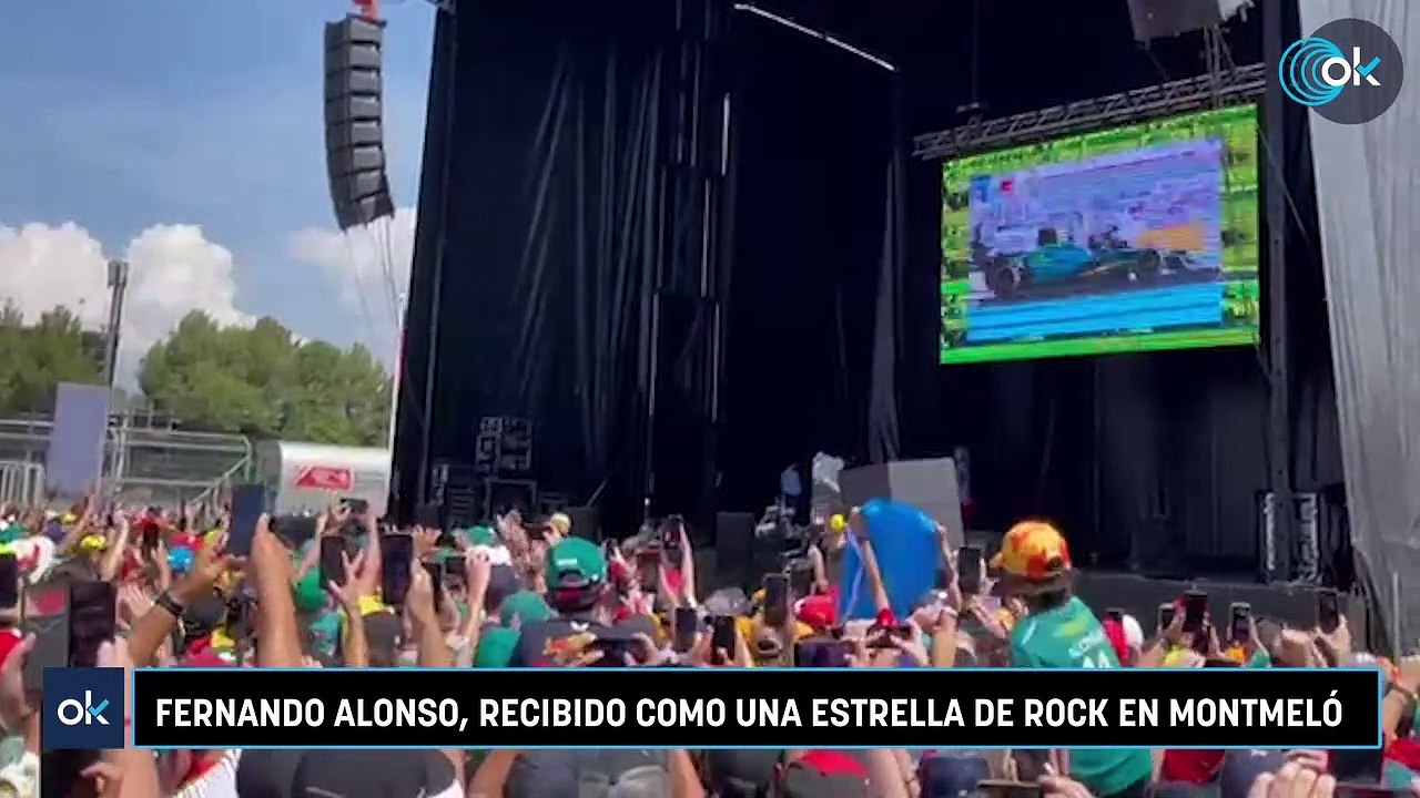 Fernando Alonso, recibido como una estrella de rock en Montmeló