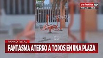 El fantasma de la plaza volvió a aterrorizar a todos