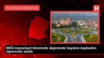 NKÜ mezuniyet töreninde depremde hayatını kaybeden öğrenciler anıldı