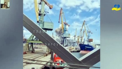 "Breaking News: Ukrainian Army Strikes Russian Ships in Berdyansk Port! Shocking Missile Attack Unfolds"