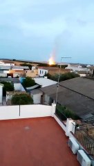 Explosión de gas vista desde Fuente Carreteros