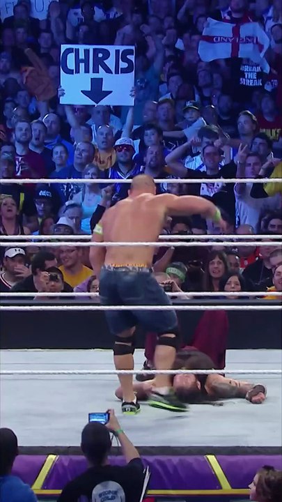 This WrestleMania moment probably still haunts John Cena's dreams. #Short