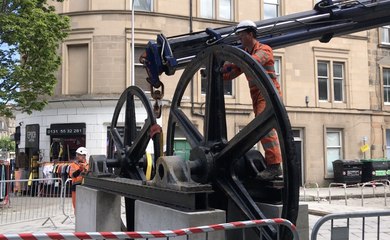 Iona Street transformation: historc tram wheels catching the eye of local residents