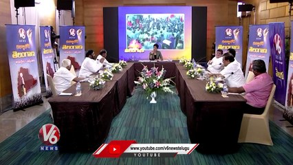 Prof Kodandram About KCR AD's _ Telangana Formation _ V6 News