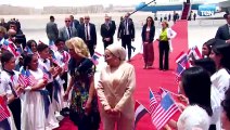 الرئيس السيسي والسيدة قرينته يستقبلان السيدة الأولى الأمريكية 