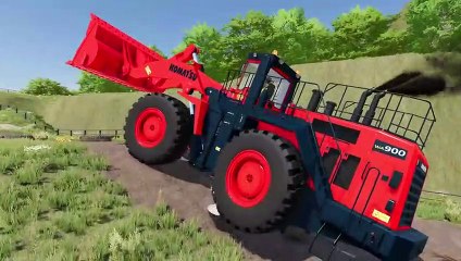 Farming Simulator 22 137 - COLORED KOMATSU WHEEL LOADER DEATH RUN