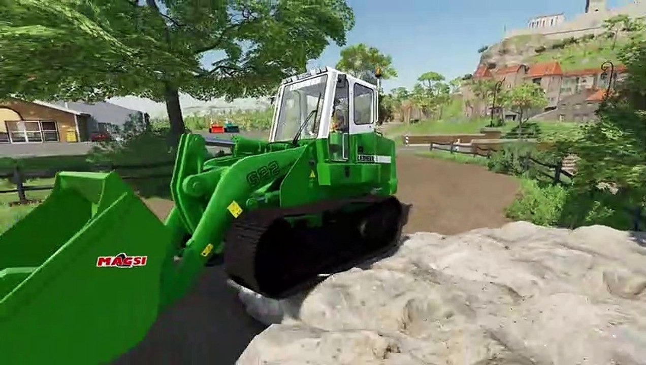 Farming Simulator 22 122 - COLORED LIEBHERR CATERPILLAR BULDOZER DEATH RUN