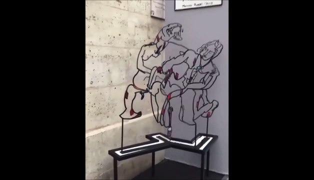 Des sculptures qui prennent vie selon l'angle d'observation