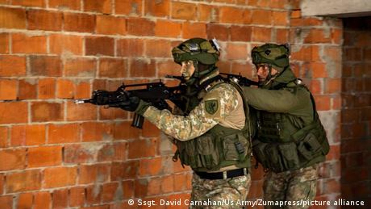 Ukrainische Soldaten bereiten sich auf Häuserkampf vor