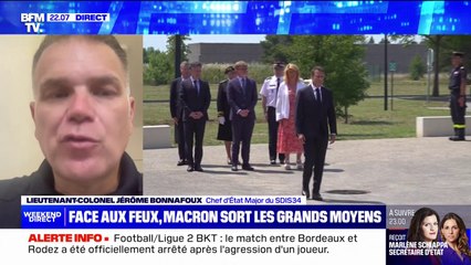 Annonces d'Emmanuel Macron sur les feux de forêt: "La force réside dans l'anticipation et là tout a été anticipé", affirme le lieutenant-colonel Jérôme Bonnafoux