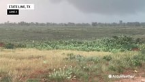 Large tornado captured near Texas state line