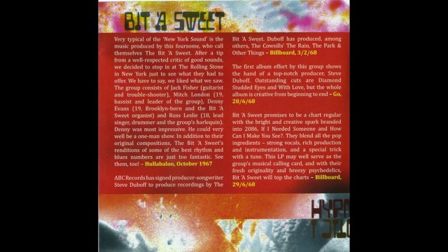Bit 'A Sweet – Hypnotic I Rock, Garage Rock, Psychedelic Rock, Pop Rock 1968