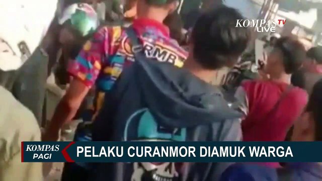 Kepergok Hendak Bawa Lari Motor, Pelaku Curanmor di Purbalingga Diamuk Warga!