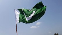 Pakistani_ Flag waving in air
