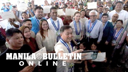 Sen. Tolentino leads the inauguration of brand-new housing for 2020 Taal Volcano victims in Batangas
