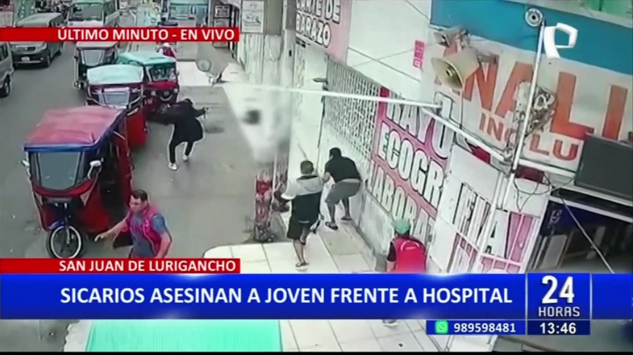 Sicarios asesinan a un joven a pocos metros del hospital de San Juan de Lurigancho