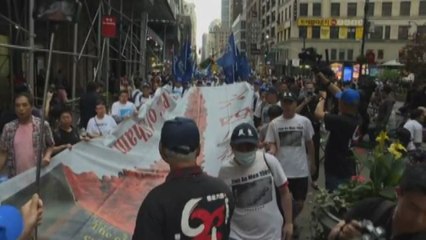 Manifestazione a New York per commemorare vittime di piazza Tiananmen