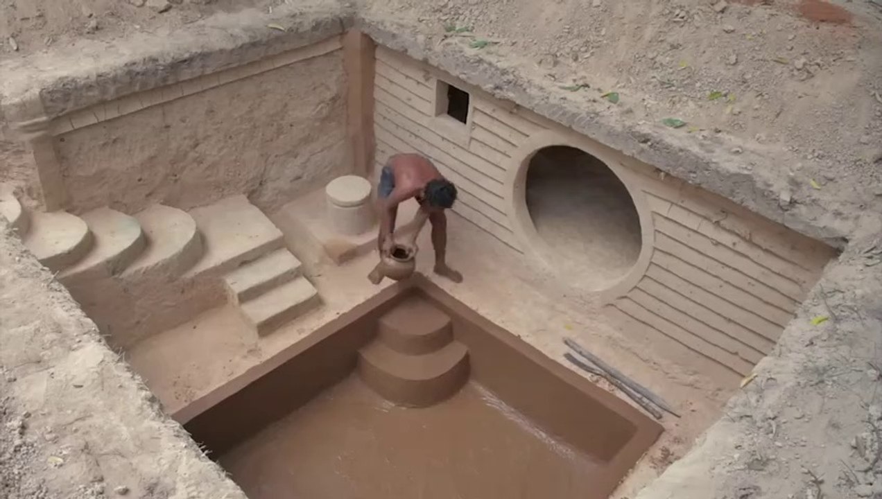 Building Underground House With Underground Swimming Pool - 2