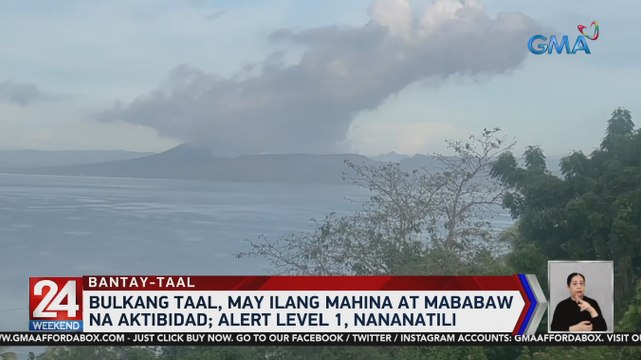 Bulkang Taal, may ilang mahina at mababaw na aktibidad; Alert level 1, nananatili | 24 Oras Weekend