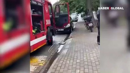 Demirlerin arasına sıkıştığı sanılan köpeğin numara yaptığı ortaya çıktı