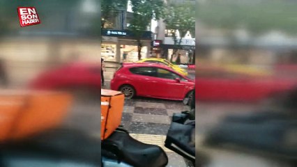 Ankara'da öğle saatlerinde başlayan sağanak ve dolu