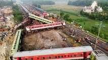 Haunting drone footage lays bare deadly devastation of India train crash