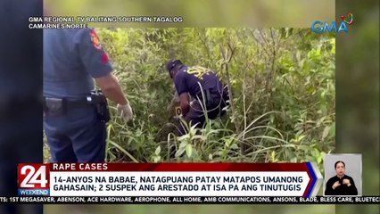Dalagita, ginahasa at pinatay; 2 sa 3 suspek, huli | 24 Oras Weekend