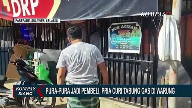 Pencuri Tabung Gas Beraksi di Warung dengan Modus Pura-Pura Beli!