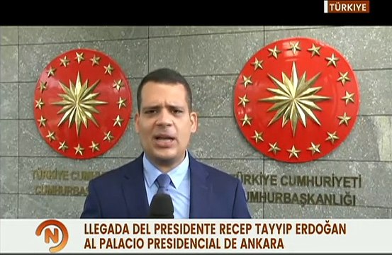 Türkiye | Presidente Recep Tayyip Erdoğan llega al Palacio Presidencial de Ankara
