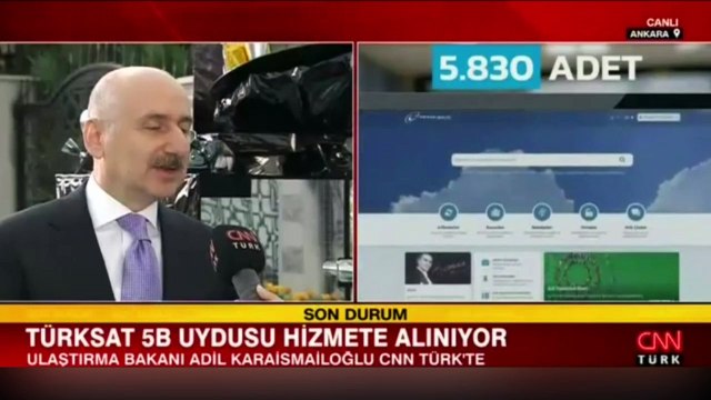 Türksat 5B uydusu hizmete alınıyor