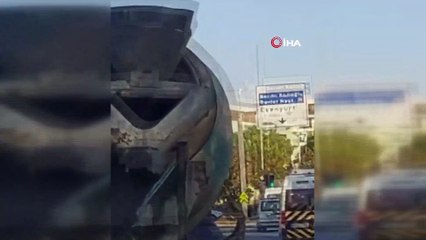 İstanbul'da pes dedirten görüntü! Trafikte beton dökerek ilerledi