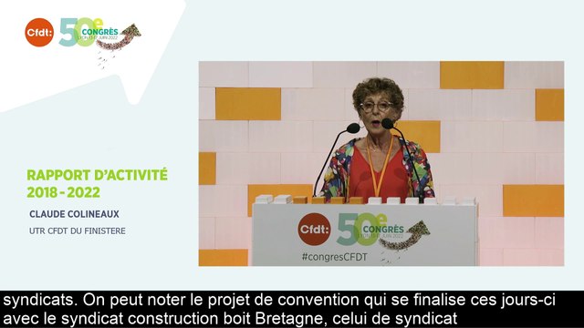 REPLAY 50e Congrès CFDT - mardi 14 juin 2022 - 11h/12h30