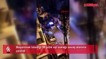 Boşanmak istediği 18 yıllık eşi sokağı savaş alanına çevirdi