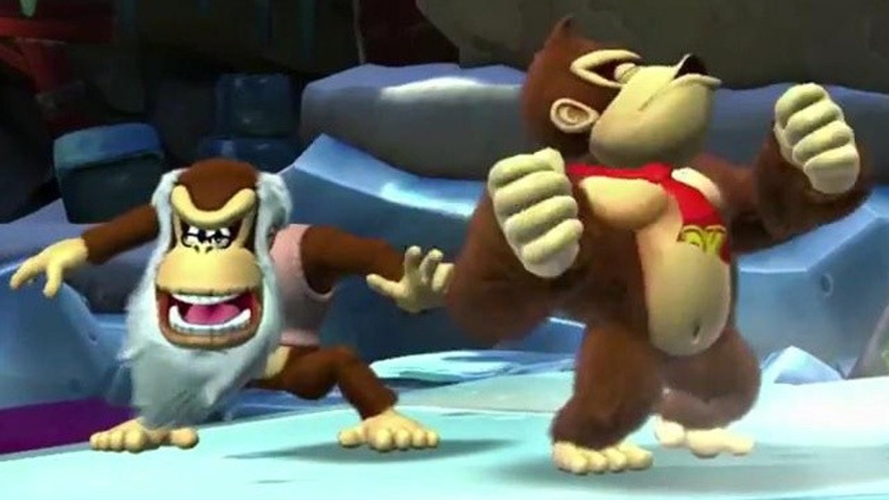 Donkey kong country: tropical freeze - gameplay-trailer zeigt frostige tropen