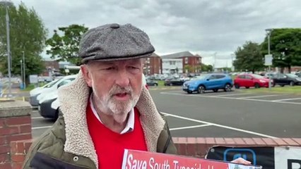 Save South Tyneside Hospital group protest closure of birthing unit