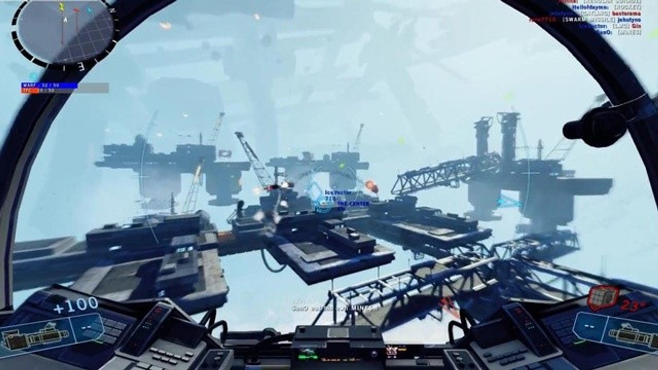 Strike vector - beta-gameplay aus dem indie-weltraumspiel (multiplayer)