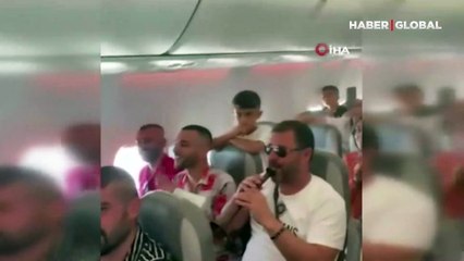 Bu görüntüler Diyarbakır-Antalya uçağında kaydedildi