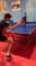Guy Speedily Hits Balls During Intense Ping-Pong Training Session