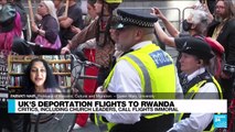 First UK flight sending asylum-seekers to Rwanda