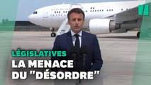 Législatives: Macron agite le risque de 