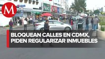 Vecinos bloquean Ribera de San Cosme y solicitan regularizar inmuebles