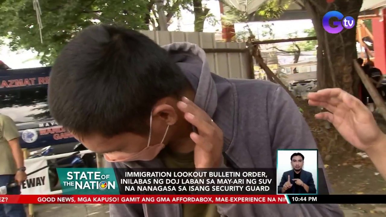 Immigration Lookout Bulletin Order, inilabas ng DOJ laban sa may-ari ng SUV na nanagasa sa isang security guard | SONA