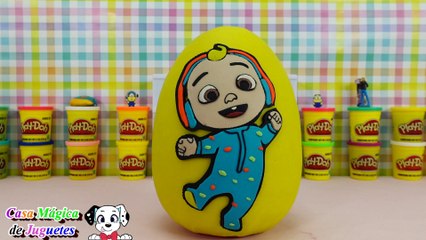 Huevo Gigante Sorpresa de Plastilina Play-doh de COCOMELON JJ